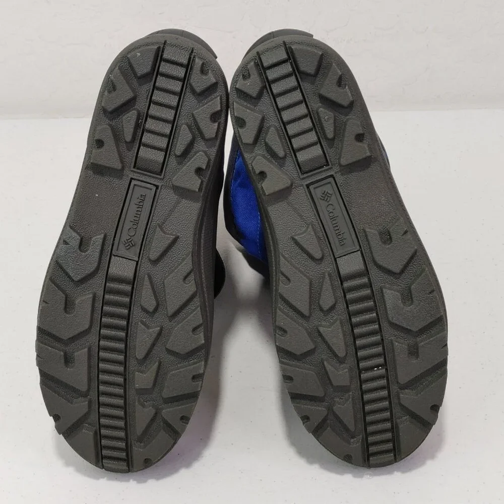 Columbia Youth Powderbug Plus II Snow Winter Boots Blue / Grey EXCELLENT...